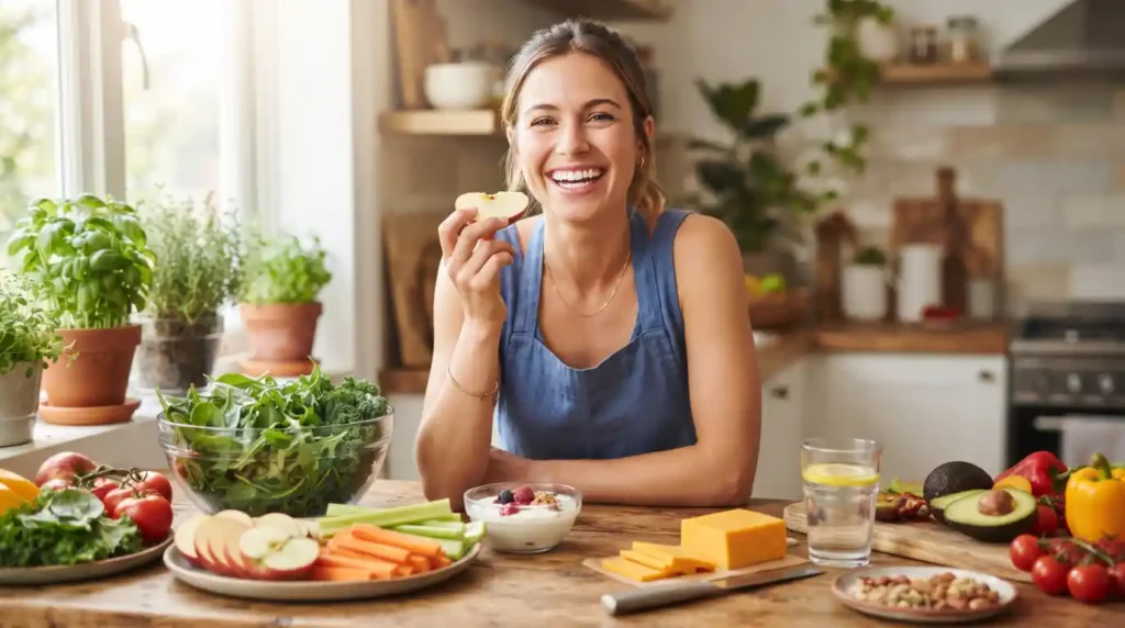 Healthy foods that help keep teeth naturally white.