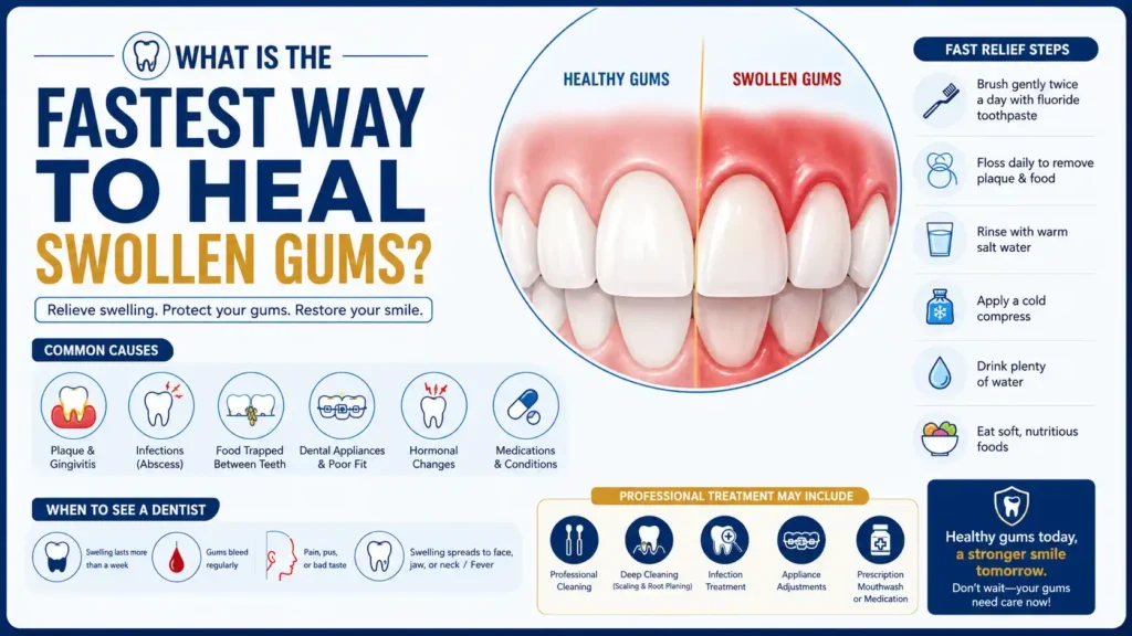image explain the fastest way to heal the swelling gums